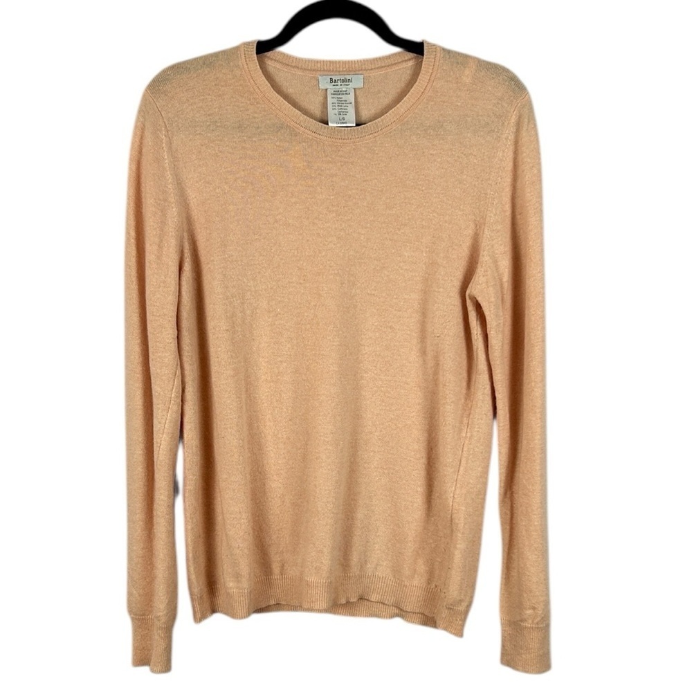 Bartolini Made In Italy Classic Wool Cashmere Blend Long Sleeve Sweater Large